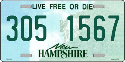 NH license plate 3051567