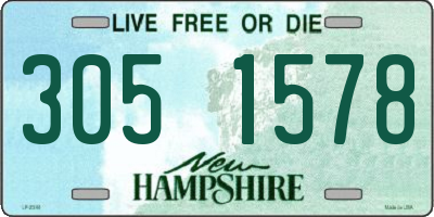 NH license plate 3051578