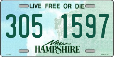 NH license plate 3051597