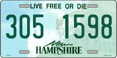 NH license plate 3051598