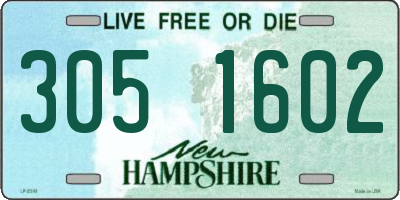 NH license plate 3051602