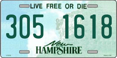 NH license plate 3051618