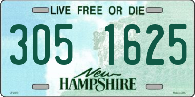 NH license plate 3051625
