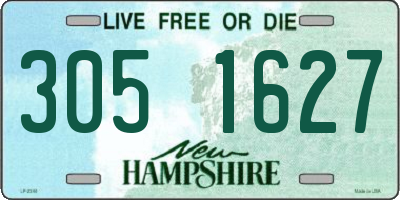 NH license plate 3051627