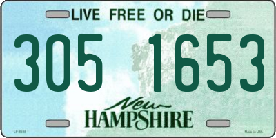 NH license plate 3051653
