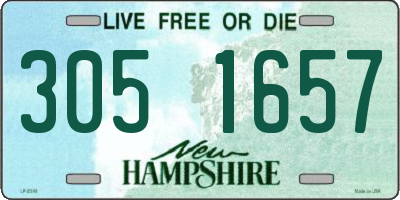 NH license plate 3051657