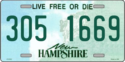 NH license plate 3051669