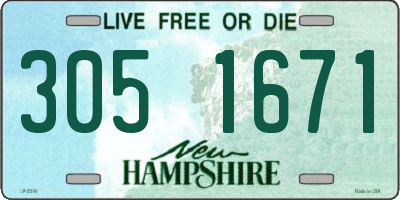 NH license plate 3051671