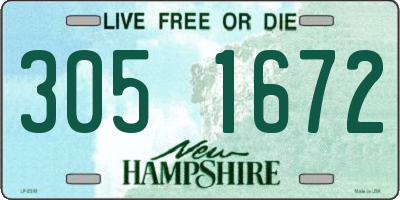NH license plate 3051672