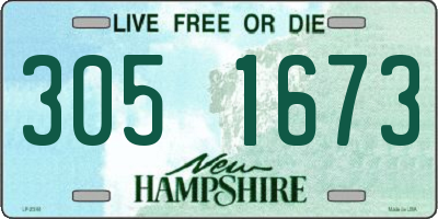 NH license plate 3051673
