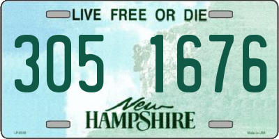 NH license plate 3051676