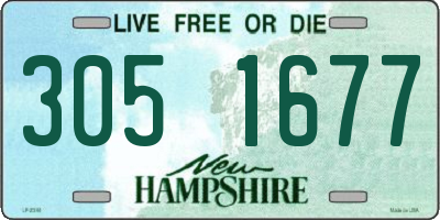 NH license plate 3051677