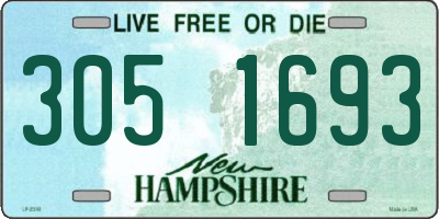 NH license plate 3051693