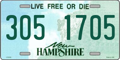 NH license plate 3051705