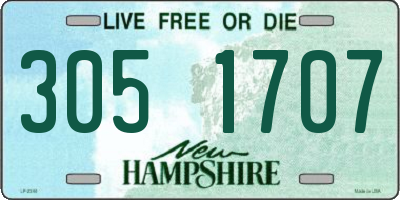 NH license plate 3051707