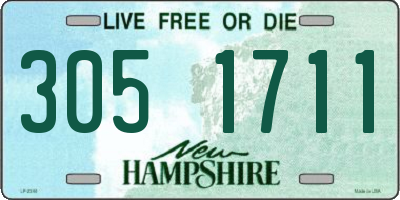 NH license plate 3051711