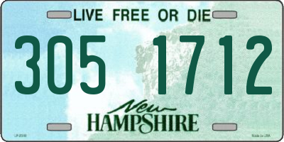 NH license plate 3051712