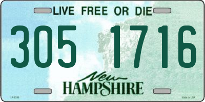 NH license plate 3051716