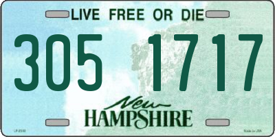 NH license plate 3051717
