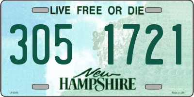 NH license plate 3051721