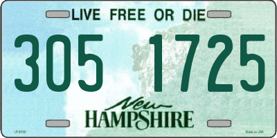 NH license plate 3051725