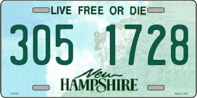NH license plate 3051728