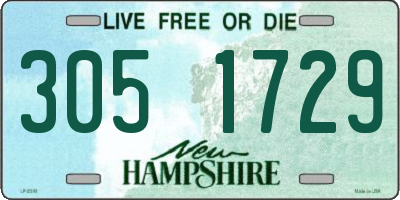 NH license plate 3051729