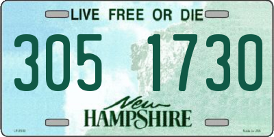 NH license plate 3051730