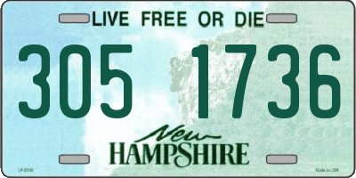 NH license plate 3051736