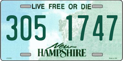 NH license plate 3051747