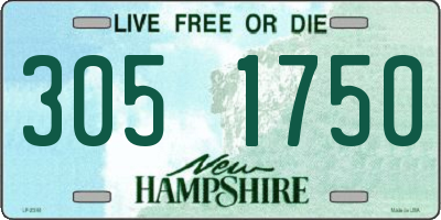 NH license plate 3051750