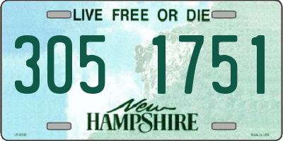 NH license plate 3051751