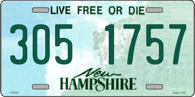 NH license plate 3051757