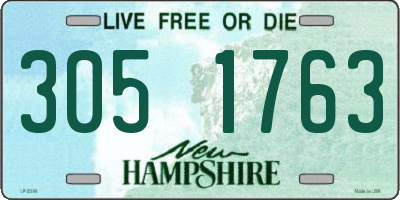 NH license plate 3051763