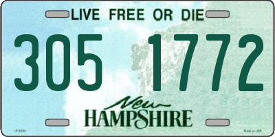 NH license plate 3051772