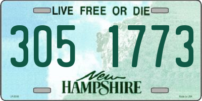 NH license plate 3051773
