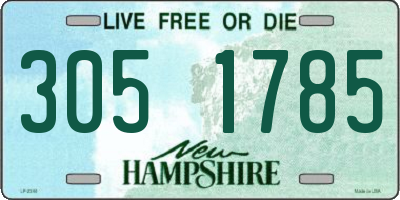 NH license plate 3051785
