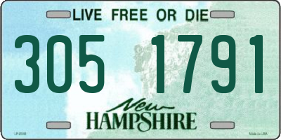 NH license plate 3051791