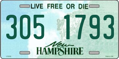 NH license plate 3051793