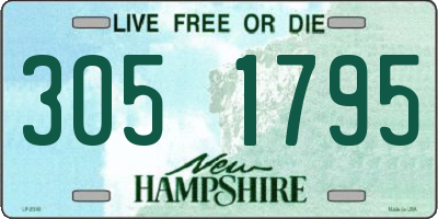 NH license plate 3051795