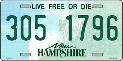 NH license plate 3051796