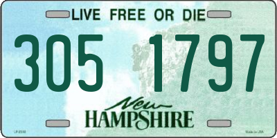 NH license plate 3051797