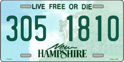 NH license plate 3051810