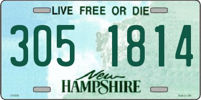 NH license plate 3051814