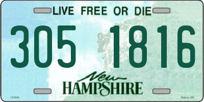 NH license plate 3051816