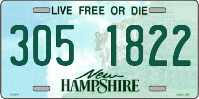 NH license plate 3051822