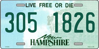 NH license plate 3051826