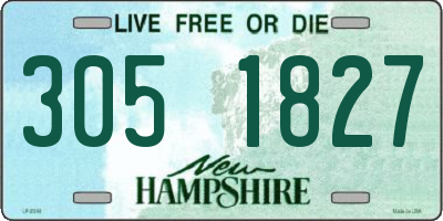 NH license plate 3051827