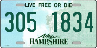 NH license plate 3051834