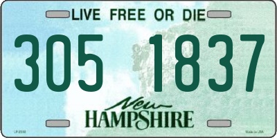 NH license plate 3051837